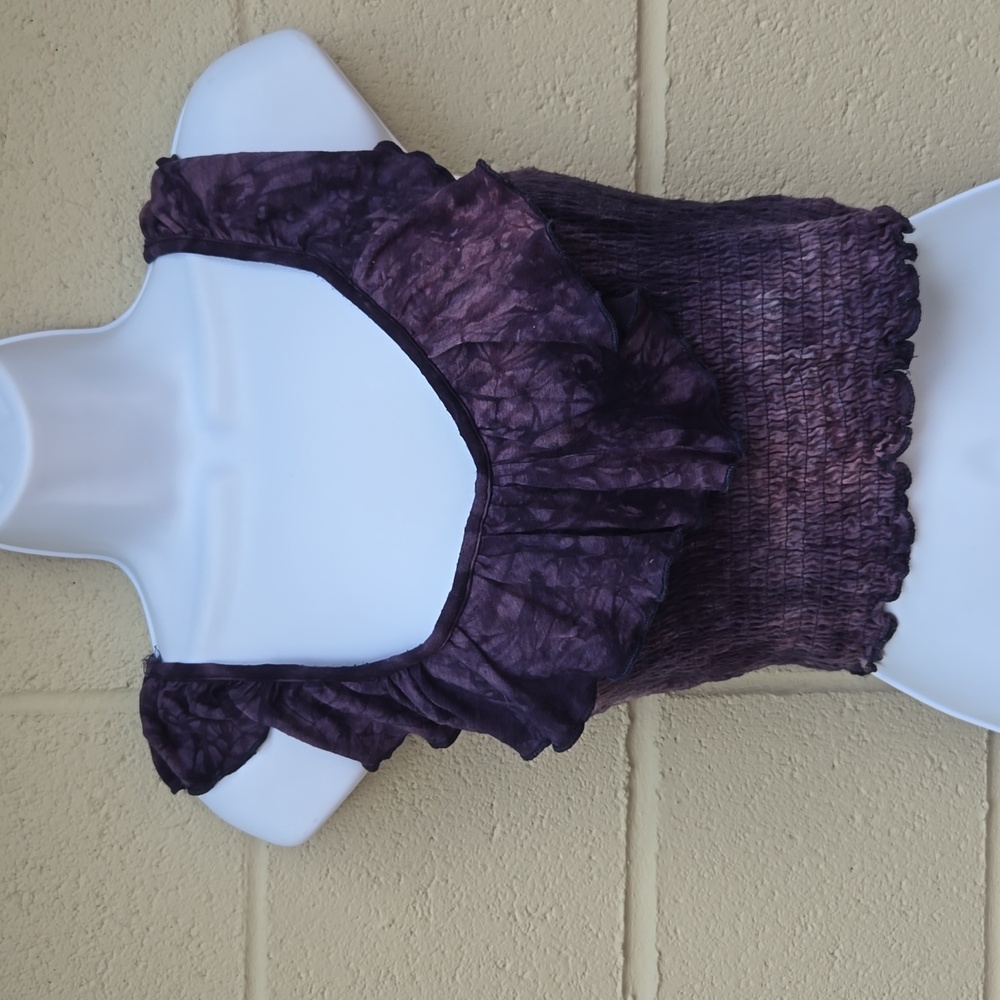 Soft & Sexy American Eagle Outfitters- Navy/Purple Tie Dye Off the Shoul…
